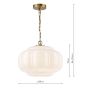 Sumitra Large Pendant Antique Bronze and Opal Glass