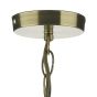 Suri 1 Light Pendant Antique Brass Faceted Glass