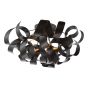 Swash 4 Light Flush Black With Black Ribbins