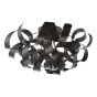 Swash 4 Light Flush Black With Black Ribbins