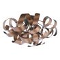 Swash 4 Light Flush Black With Copper Ribbons