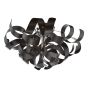 Swash 4 Light Flush Polished Chrome With Black Ribbons