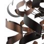 Swash 12 Light Pendant Black With Copper Ribbons