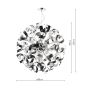 Swash 12 Light Pendant Polished Chrome and Brushed Aluminium