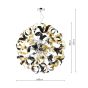 Swash 12 Light Pendant Polished Chrome With Black & Gold Ribbons