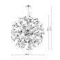 Swash 12 Light Pendant Polished Chrome and Brushed Aluminium