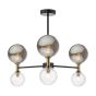 Takara 6 Light Semi-Flush Matt Black and Glass