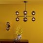 Takara 2 Light Wall Light Matt Black and Bronze With Black Confetti Glass