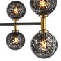 Takara 10 Light Semi-Flush Matt Black and Bronze With Black Confetti Glass