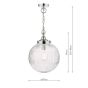 Tamara Bathroom Ceiling Light Polished Chrome and Ribbed Glass IP44