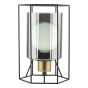 Tatum Table Lamp Matt Black and Smoked Glass
