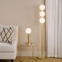 Tauri Table Lamp Matt Gold and Opal Glass