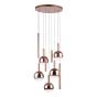 Telis 9 Light Cluster Pendant Matt Bronze and Bronze Ombre Glass LED