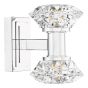 Tiana 2 Light Wall Light Polished Chrome and Faceted Acrylic