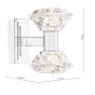 Tiana 2 Light Wall Light Polished Chrome and Faceted Acrylic