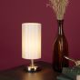 Tico Touch Table Lamp Satin Chrome With Shade