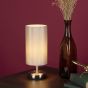Tico Touch Table Lamp Satin Chrome With Shade