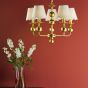 Tilda 5 Light Pendant Satin Gold With Shade