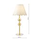 Tilda Table Lamp Satin Gold With Shade
