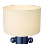 Tisha Table Lamp Blue Ceramic and Antique Brass With Shade