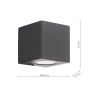 Tiva Outdoor Wall Light Matt Black IP54