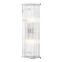 Tobiah 2 Light Bathroom Wall Light Polished Chrome and Glass IP44