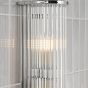 Tobiah 2 Light Bathroom Wall Light Polished Chrome and Glass IP44