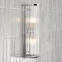 Tobiah 2 Light Bathroom Wall Light Polished Chrome and Glass IP44