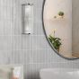 Tobiah 2 Light Bathroom Wall Light Polished Chrome and Glass IP44