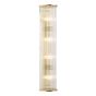 Tobiah 4 Light Bathroom Wall Light Natural Brass and Glass IP44