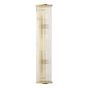 Tobiah 4 Light Bathroom Wall Light Natural Brass and Glass IP44