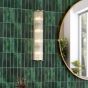 Tobiah 4 Light Bathroom Wall Light Natural Brass and Glass IP44