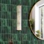 Tobiah 4 Light Bathroom Wall Light Natural Brass and Glass IP44