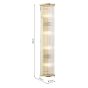 Tobiah 4 Light Bathroom Wall Light Natural Brass and Glass IP44