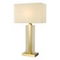 Tokori Table Lamp Alabaster and Brushed Gold With Shade