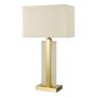 Tokori Table Lamp Alabaster and Brushed Gold With Shade