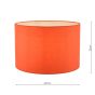 Toledo Orange Cotton Drum Shade 33cm