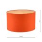 Toledo Orange Cotton Drum Shade 43cm