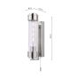 Tommaso Bathroom Wall Light Polished Nickel and Ribbed Glass IP44
