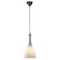 Tone Pendant White Glass and Polished Chrome