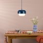 Topanga Pendant Blue and Opal Glass