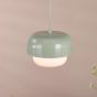 Topanga Pendant Green and Opal Glass