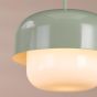 Topanga Pendant Green and Opal Glass