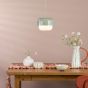 Topanga Pendant Green and Opal Glass