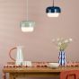 Topanga Pendant Green and Opal Glass