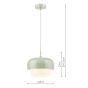 Topanga Pendant Green and Opal Glass