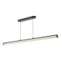 Tube Bar Pendant Satin Black and Opal LED