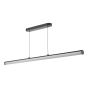 Tube Bar Pendant Satin Black and Opal LED