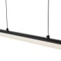 Tube Bar Pendant Satin Black and Opal LED