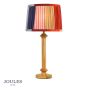 Joules Hardwick Table Lamp Wood and Matt Antique Brass With Shade